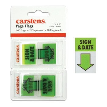 Sign and Date Sticky Index Tabs