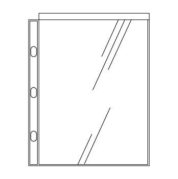 Heavy Duty Clear Vinyl Photo Sheet Protectors for Side Opening Ring Binders